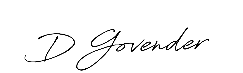 The best way (Antro_Vectra_Bolder) to make a short signature is to pick only two or three words in your name. The name D Govender include a total of six letters. For converting this name. D Govender signature style 7 images and pictures png