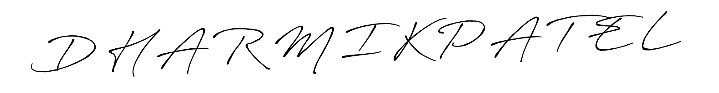 D H A R M I K P A T E L stylish signature style. Best Handwritten Sign (Antro_Vectra_Bolder) for my name. Handwritten Signature Collection Ideas for my name D H A R M I K P A T E L. D H A R M I K P A T E L signature style 7 images and pictures png