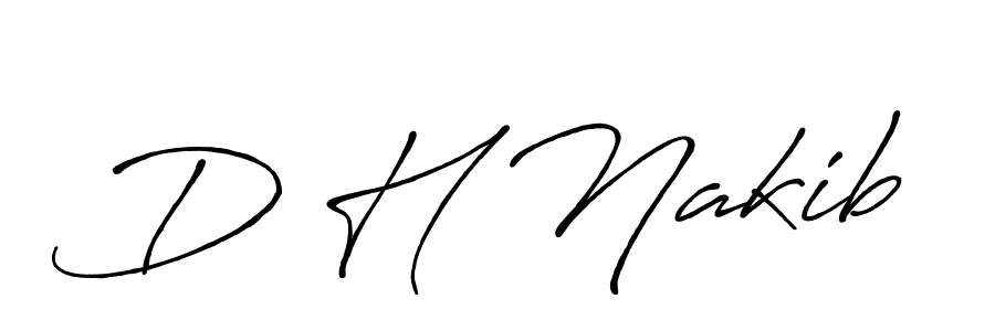 Make a beautiful signature design for name D H Nakib. With this signature (Antro_Vectra_Bolder) style, you can create a handwritten signature for free. D H Nakib signature style 7 images and pictures png