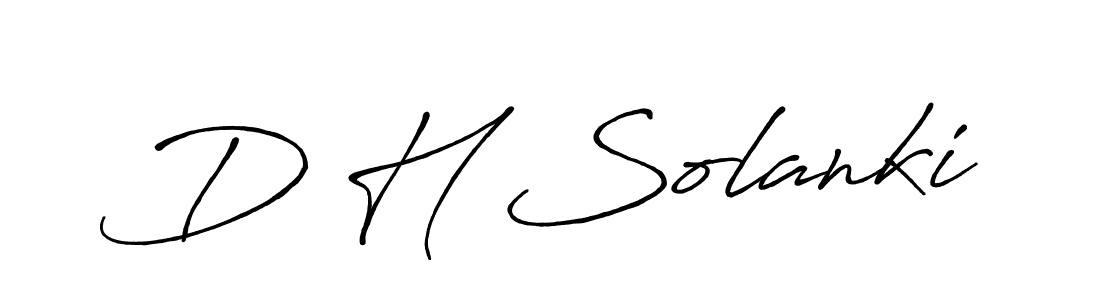 Make a beautiful signature design for name D H Solanki. With this signature (Antro_Vectra_Bolder) style, you can create a handwritten signature for free. D H Solanki signature style 7 images and pictures png