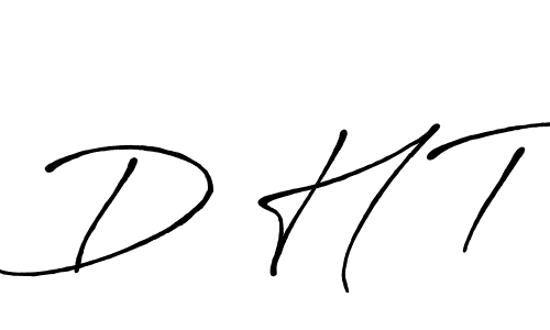 How to make D H T name signature. Use Antro_Vectra_Bolder style for creating short signs online. This is the latest handwritten sign. D H T signature style 7 images and pictures png