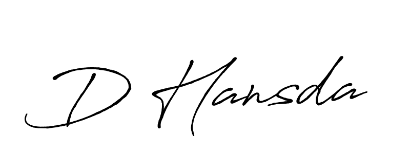 Create a beautiful signature design for name D Hansda. With this signature (Antro_Vectra_Bolder) fonts, you can make a handwritten signature for free. D Hansda signature style 7 images and pictures png