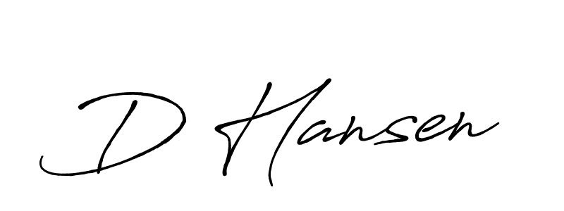 Also we have D Hansen name is the best signature style. Create professional handwritten signature collection using Antro_Vectra_Bolder autograph style. D Hansen signature style 7 images and pictures png
