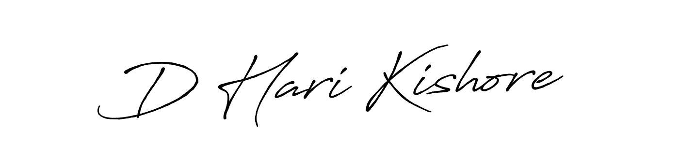 Make a beautiful signature design for name D Hari Kishore. With this signature (Antro_Vectra_Bolder) style, you can create a handwritten signature for free. D Hari Kishore signature style 7 images and pictures png