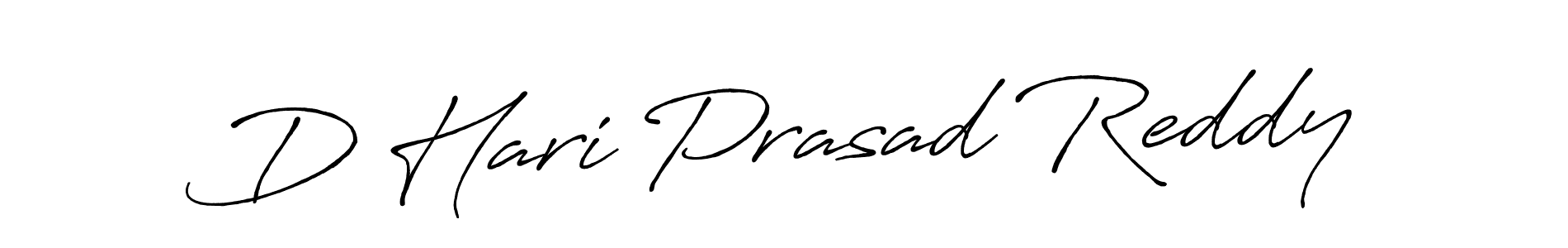 Design your own signature with our free online signature maker. With this signature software, you can create a handwritten (Antro_Vectra_Bolder) signature for name D Hari Prasad Reddy. D Hari Prasad Reddy signature style 7 images and pictures png