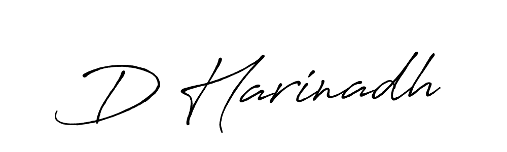 How to make D Harinadh name signature. Use Antro_Vectra_Bolder style for creating short signs online. This is the latest handwritten sign. D Harinadh signature style 7 images and pictures png