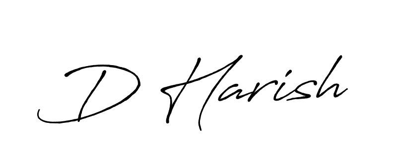 Also we have D Harish name is the best signature style. Create professional handwritten signature collection using Antro_Vectra_Bolder autograph style. D Harish signature style 7 images and pictures png