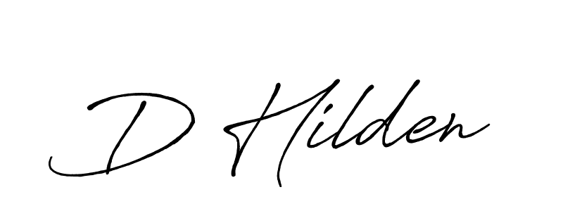 Also we have D Hilden name is the best signature style. Create professional handwritten signature collection using Antro_Vectra_Bolder autograph style. D Hilden signature style 7 images and pictures png