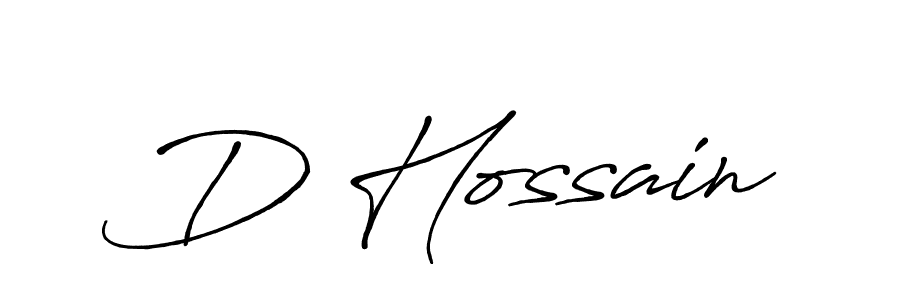 Make a beautiful signature design for name D Hossain. Use this online signature maker to create a handwritten signature for free. D Hossain signature style 7 images and pictures png