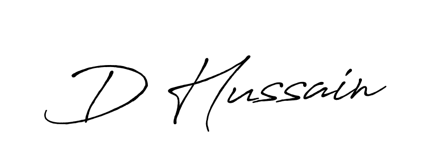 Design your own signature with our free online signature maker. With this signature software, you can create a handwritten (Antro_Vectra_Bolder) signature for name D Hussain. D Hussain signature style 7 images and pictures png