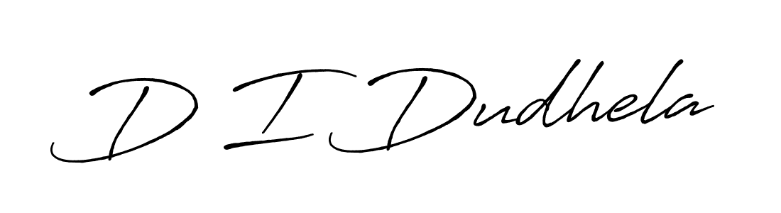 How to make D I Dudhela signature? Antro_Vectra_Bolder is a professional autograph style. Create handwritten signature for D I Dudhela name. D I Dudhela signature style 7 images and pictures png