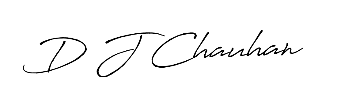 The best way (Antro_Vectra_Bolder) to make a short signature is to pick only two or three words in your name. The name D J Chauhan include a total of six letters. For converting this name. D J Chauhan signature style 7 images and pictures png