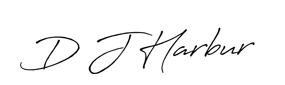 D J Harbur stylish signature style. Best Handwritten Sign (Antro_Vectra_Bolder) for my name. Handwritten Signature Collection Ideas for my name D J Harbur. D J Harbur signature style 7 images and pictures png