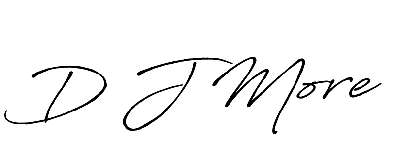 How to make D J More name signature. Use Antro_Vectra_Bolder style for creating short signs online. This is the latest handwritten sign. D J More signature style 7 images and pictures png
