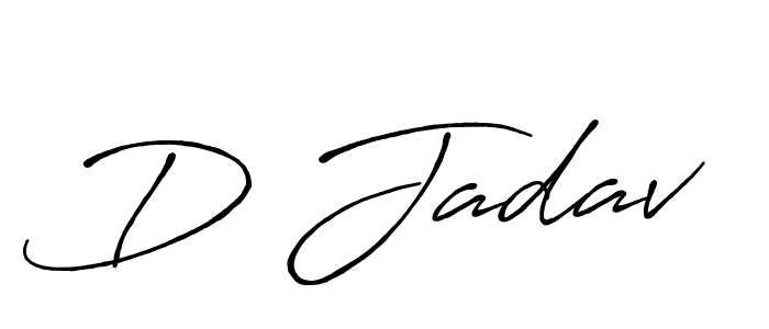 Also we have D Jadav name is the best signature style. Create professional handwritten signature collection using Antro_Vectra_Bolder autograph style. D Jadav signature style 7 images and pictures png