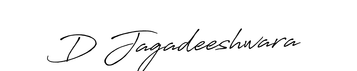 Create a beautiful signature design for name D Jagadeeshwara. With this signature (Antro_Vectra_Bolder) fonts, you can make a handwritten signature for free. D Jagadeeshwara signature style 7 images and pictures png