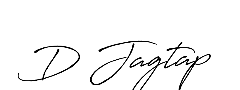 How to make D Jagtap name signature. Use Antro_Vectra_Bolder style for creating short signs online. This is the latest handwritten sign. D Jagtap signature style 7 images and pictures png