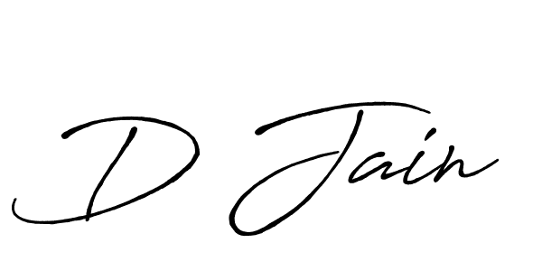 Make a beautiful signature design for name D Jain. With this signature (Antro_Vectra_Bolder) style, you can create a handwritten signature for free. D Jain signature style 7 images and pictures png