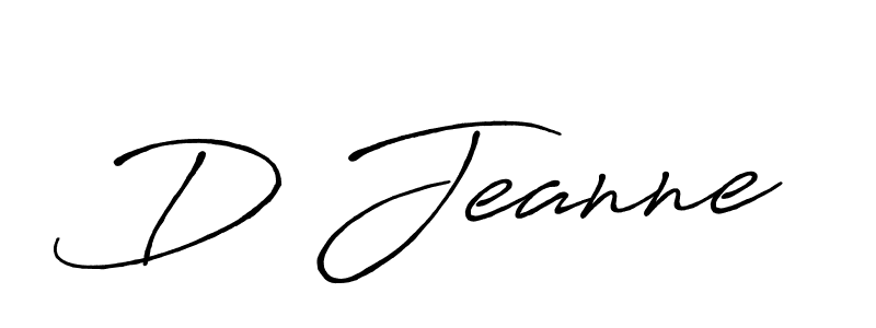 Make a beautiful signature design for name D Jeanne. With this signature (Antro_Vectra_Bolder) style, you can create a handwritten signature for free. D Jeanne signature style 7 images and pictures png