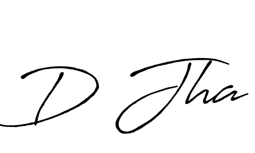How to make D Jha signature? Antro_Vectra_Bolder is a professional autograph style. Create handwritten signature for D Jha name. D Jha signature style 7 images and pictures png