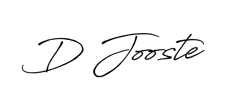 Design your own signature with our free online signature maker. With this signature software, you can create a handwritten (Antro_Vectra_Bolder) signature for name D Jooste. D Jooste signature style 7 images and pictures png