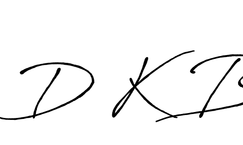 D K B stylish signature style. Best Handwritten Sign (Antro_Vectra_Bolder) for my name. Handwritten Signature Collection Ideas for my name D K B. D K B signature style 7 images and pictures png