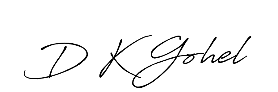 Antro_Vectra_Bolder is a professional signature style that is perfect for those who want to add a touch of class to their signature. It is also a great choice for those who want to make their signature more unique. Get D K Gohel name to fancy signature for free. D K Gohel signature style 7 images and pictures png