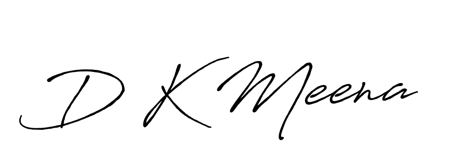 The best way (Antro_Vectra_Bolder) to make a short signature is to pick only two or three words in your name. The name D K Meena include a total of six letters. For converting this name. D K Meena signature style 7 images and pictures png