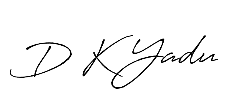 Design your own signature with our free online signature maker. With this signature software, you can create a handwritten (Antro_Vectra_Bolder) signature for name D K Yadu. D K Yadu signature style 7 images and pictures png