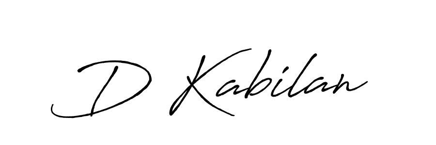 Also we have D Kabilan name is the best signature style. Create professional handwritten signature collection using Antro_Vectra_Bolder autograph style. D Kabilan signature style 7 images and pictures png