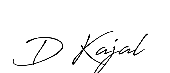 Make a beautiful signature design for name D Kajal. With this signature (Antro_Vectra_Bolder) style, you can create a handwritten signature for free. D Kajal signature style 7 images and pictures png