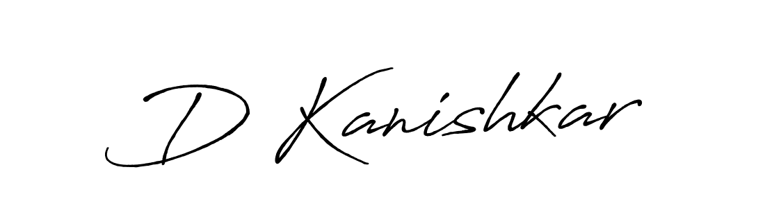 How to make D Kanishkar name signature. Use Antro_Vectra_Bolder style for creating short signs online. This is the latest handwritten sign. D Kanishkar signature style 7 images and pictures png