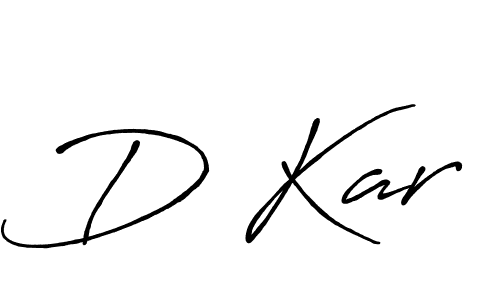 Make a beautiful signature design for name D Kar. With this signature (Antro_Vectra_Bolder) style, you can create a handwritten signature for free. D Kar signature style 7 images and pictures png