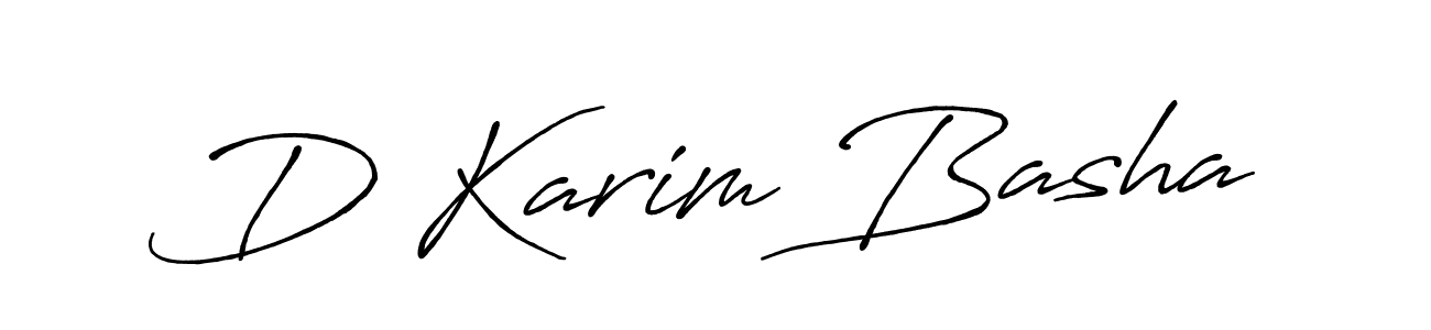 Make a beautiful signature design for name D Karim Basha. With this signature (Antro_Vectra_Bolder) style, you can create a handwritten signature for free. D Karim Basha signature style 7 images and pictures png