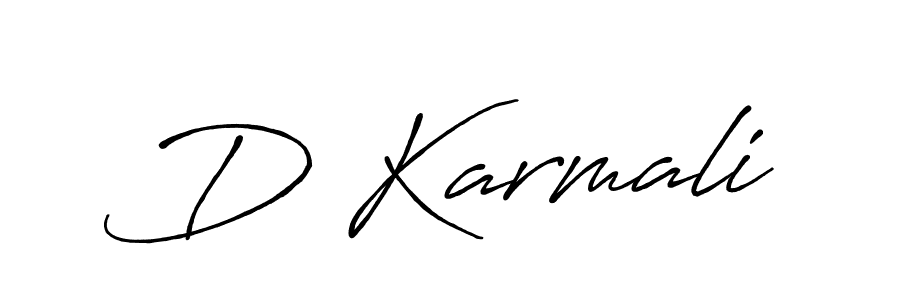 Design your own signature with our free online signature maker. With this signature software, you can create a handwritten (Antro_Vectra_Bolder) signature for name D Karmali. D Karmali signature style 7 images and pictures png