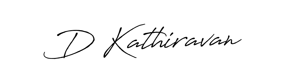 Design your own signature with our free online signature maker. With this signature software, you can create a handwritten (Antro_Vectra_Bolder) signature for name D Kathiravan. D Kathiravan signature style 7 images and pictures png