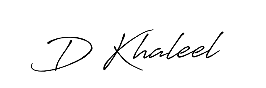 Antro_Vectra_Bolder is a professional signature style that is perfect for those who want to add a touch of class to their signature. It is also a great choice for those who want to make their signature more unique. Get D Khaleel name to fancy signature for free. D Khaleel signature style 7 images and pictures png