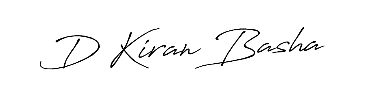 Design your own signature with our free online signature maker. With this signature software, you can create a handwritten (Antro_Vectra_Bolder) signature for name D Kiran Basha. D Kiran Basha signature style 7 images and pictures png