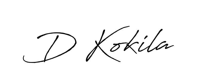Also we have D Kokila name is the best signature style. Create professional handwritten signature collection using Antro_Vectra_Bolder autograph style. D Kokila signature style 7 images and pictures png