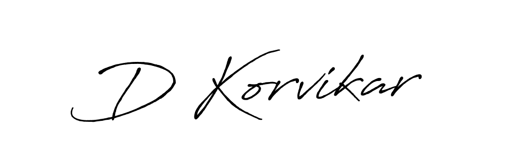 Also we have D Korvikar name is the best signature style. Create professional handwritten signature collection using Antro_Vectra_Bolder autograph style. D Korvikar signature style 7 images and pictures png