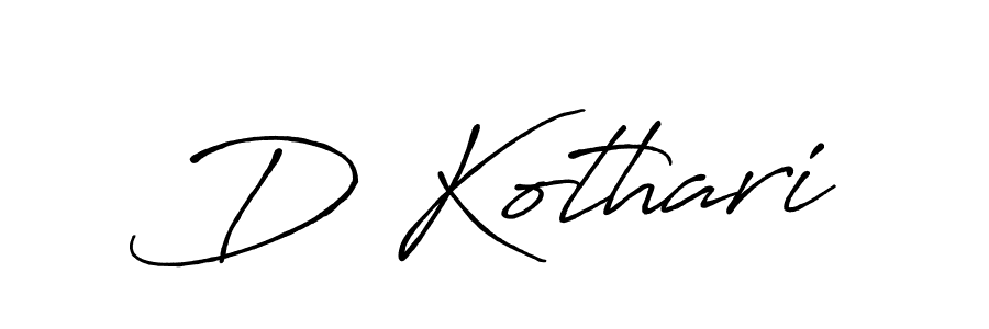 Create a beautiful signature design for name D Kothari. With this signature (Antro_Vectra_Bolder) fonts, you can make a handwritten signature for free. D Kothari signature style 7 images and pictures png