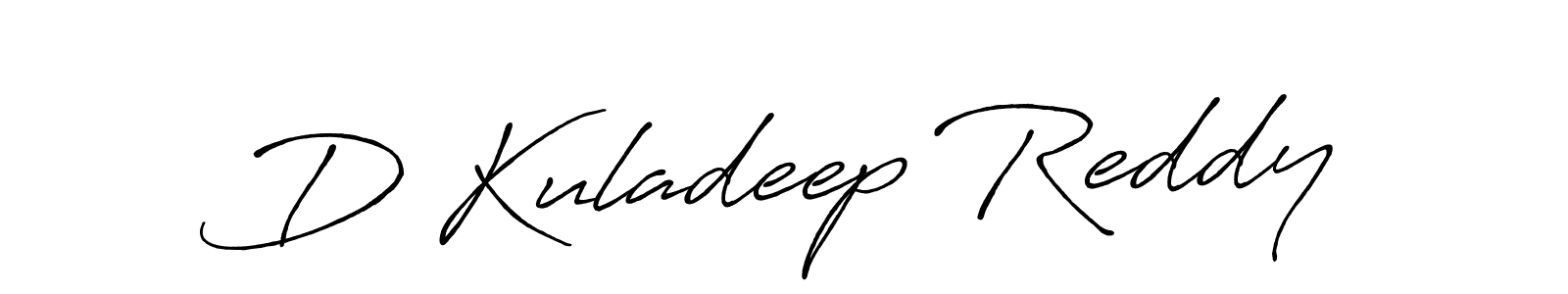 How to make D Kuladeep Reddy name signature. Use Antro_Vectra_Bolder style for creating short signs online. This is the latest handwritten sign. D Kuladeep Reddy signature style 7 images and pictures png