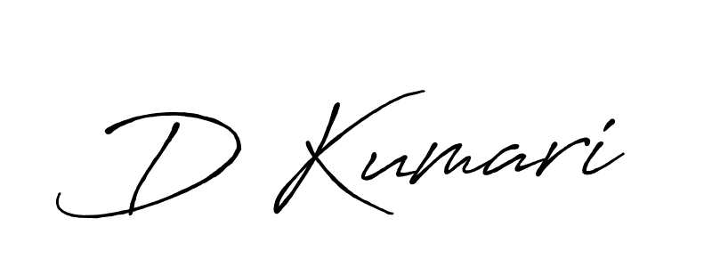 You should practise on your own different ways (Antro_Vectra_Bolder) to write your name (D Kumari) in signature. don't let someone else do it for you. D Kumari signature style 7 images and pictures png