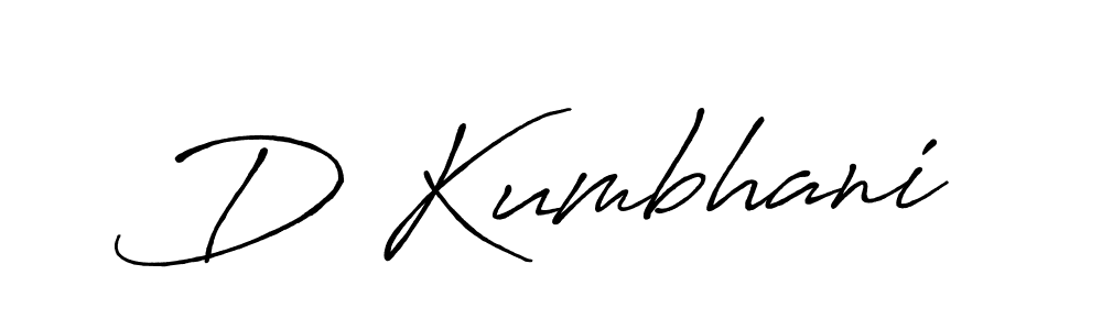 Also we have D Kumbhani name is the best signature style. Create professional handwritten signature collection using Antro_Vectra_Bolder autograph style. D Kumbhani signature style 7 images and pictures png