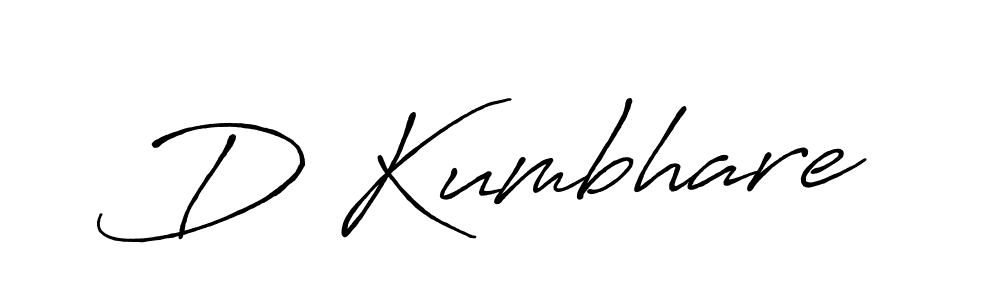 Create a beautiful signature design for name D Kumbhare. With this signature (Antro_Vectra_Bolder) fonts, you can make a handwritten signature for free. D Kumbhare signature style 7 images and pictures png