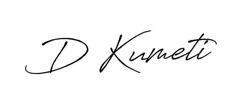 How to make D Kumeti name signature. Use Antro_Vectra_Bolder style for creating short signs online. This is the latest handwritten sign. D Kumeti signature style 7 images and pictures png