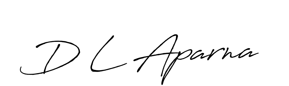 Design your own signature with our free online signature maker. With this signature software, you can create a handwritten (Antro_Vectra_Bolder) signature for name D L Aparna. D L Aparna signature style 7 images and pictures png