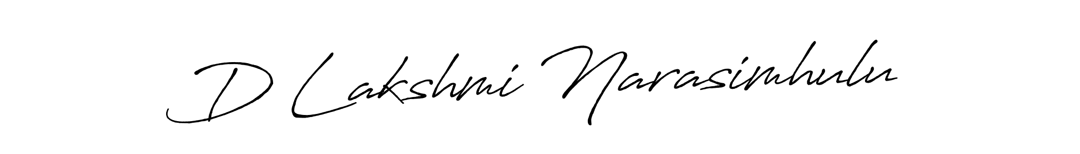 How to make D Lakshmi Narasimhulu signature? Antro_Vectra_Bolder is a professional autograph style. Create handwritten signature for D Lakshmi Narasimhulu name. D Lakshmi Narasimhulu signature style 7 images and pictures png