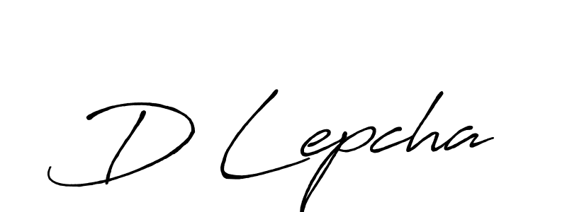 if you are searching for the best signature style for your name D Lepcha. so please give up your signature search. here we have designed multiple signature styles  using Antro_Vectra_Bolder. D Lepcha signature style 7 images and pictures png