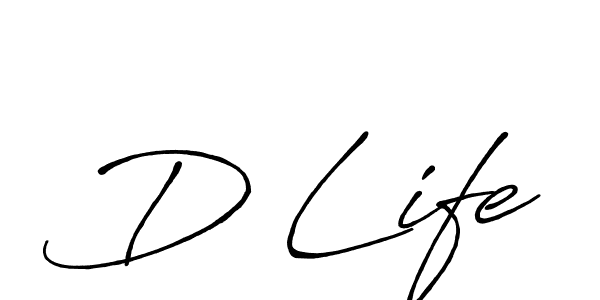 Use a signature maker to create a handwritten signature online. With this signature software, you can design (Antro_Vectra_Bolder) your own signature for name D Life. D Life signature style 7 images and pictures png